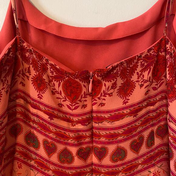 International Concepts Y2K Vintage Pink Floral Maxi Dress 100% Silk Women's 12 - Picture 8 of 10